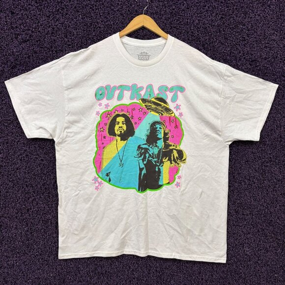 OutKast ATLiens Album Art UFO Abduction Rap Duo T-Shirt XXL - Picture 1 of 4